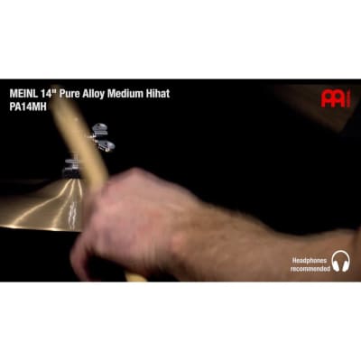 Meinl Pure Alloy Traditional Medium Hi Hat Cymbals 14" image 2