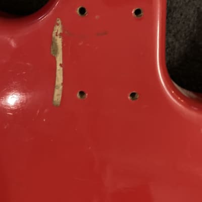 Hofner 173 LEFTY body+pickguard 1960’s - original red lacquer image 7