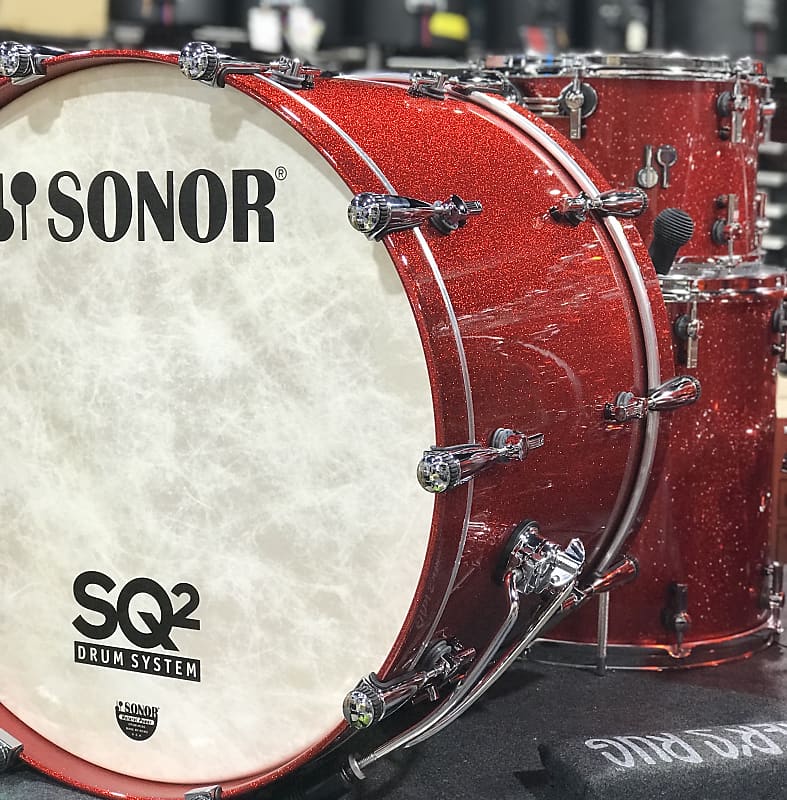 Sonor SQ2 Drum Kit Shell Pack Red Sparkle Lacquer 13/16/24 | Reverb