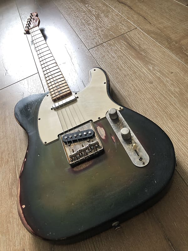 Custom Built Telecaster Relic Antique Olive Sunburst 2015 | Reverb