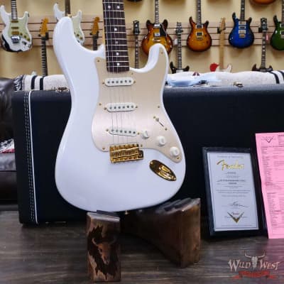 Fender Custom Shop Limited Edition 75th Anniversary Stratocaster 5A Birdseye Maple Neck Rosewood Fingerboard NOS Diamond White Pearl image 9