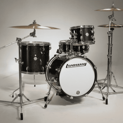 Ludwig Breakbeats by Questlove 4-Piece Shell Pack - Black Sparkle image 1
