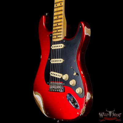 Fender Custom Shop 1959 Stratocaster Maple Neck Relic Candy Apple Red image 2