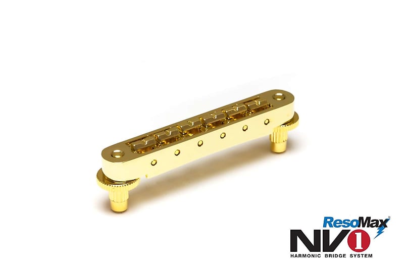 Graph Tech Resomax NV1 4mm Tune-o-matic bridge - Gold - PM-8843-G0 NEW image 1