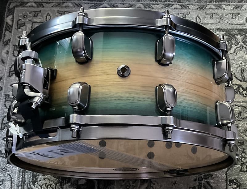 Tama Starclassic Maple 6.5x14” Emerald Pacific Walnut Burst w/Smoked Black  Nickel Hardware MES1465UL