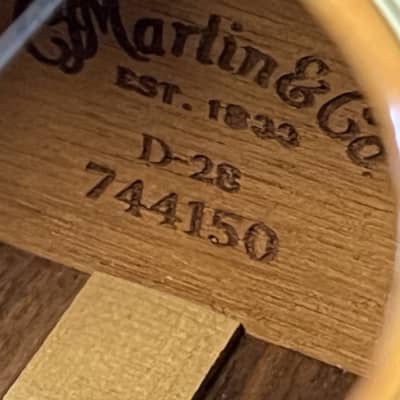2000 CF Martin D-28 Dreadnought Rosewood Natural with case image 8