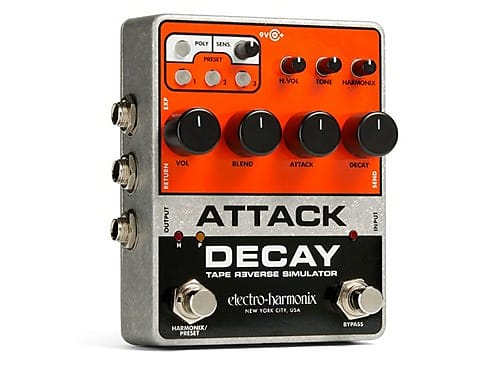 Electro-Harmonix Attack Decay Tape Reverse Simulator Guitar Effects Pedal(New) image 1
