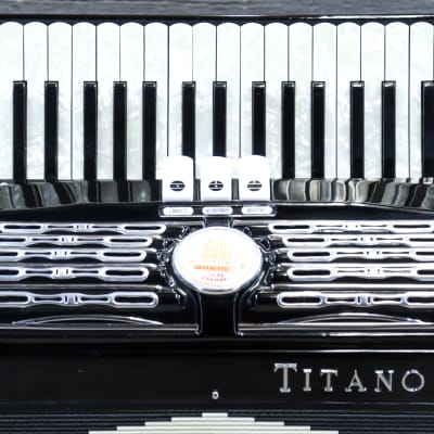 Titano Tube Chamber Ideal Model 120-Bass 41-Key Black Piano Accordion w/Case image 6