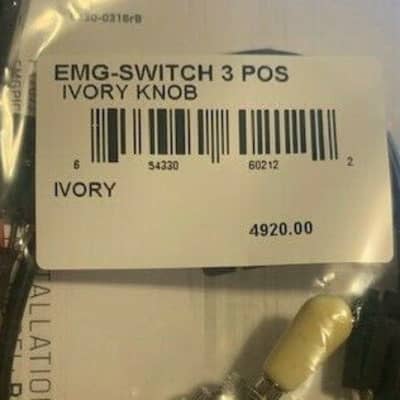 EMG 3 POS CHROME GIBSON STYLE TOGGLE 3 WAY 3 POSITION SWITCH IVORY TIP B289 ( DISCOLORED TIP ) image 5