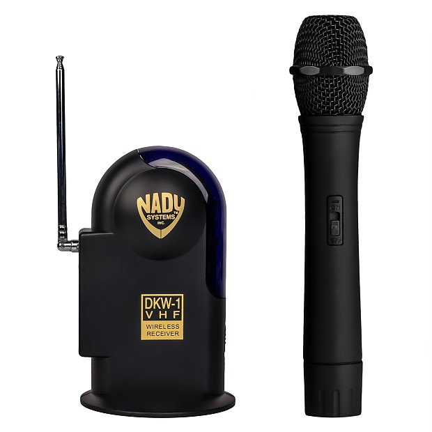 Nady DKW 1 HT VHF Handheld Wireless Mic System with DKW 1 Receiver WHT 14 Handheld Mic