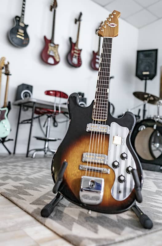 Vintage 1963 Teisco Del Rey WG-2L Tobacco Burst | Reverb