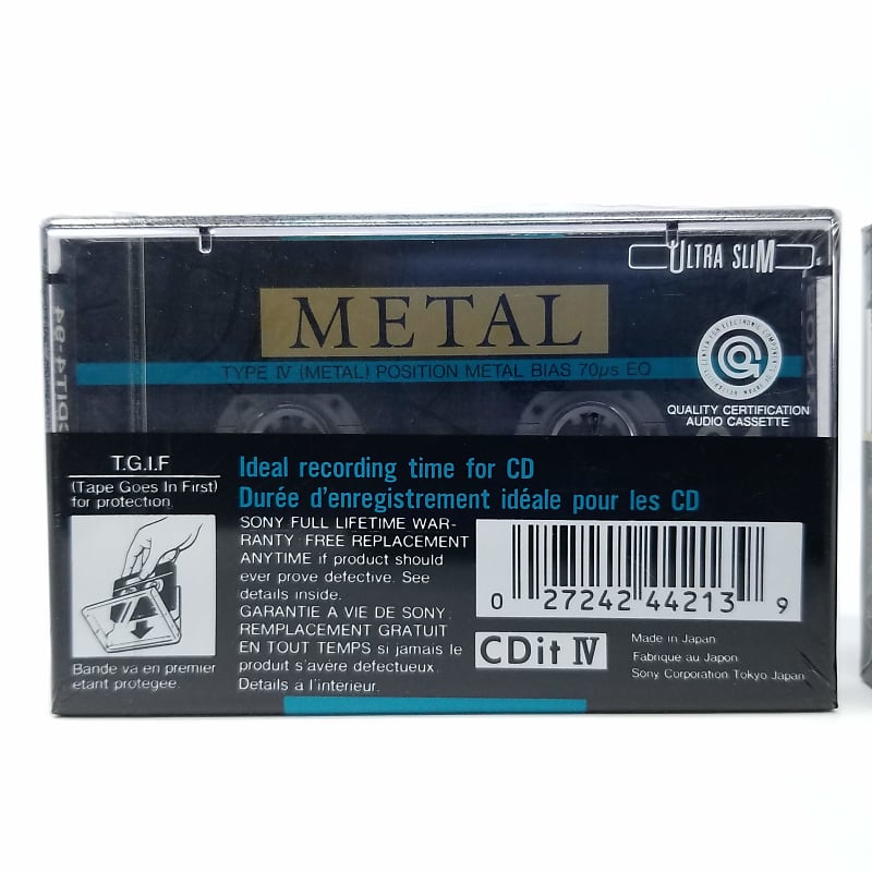 casete cinta cassette - sony metal cdit iv 94 - - Compra venta en