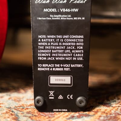 Vox V846HW Hand Wired Wah Wah Pedal image 5