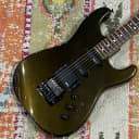1986 Charvel Model 4 HSS in Black Gold Metallic with Rosewood Fretboard and Hardshell Case
