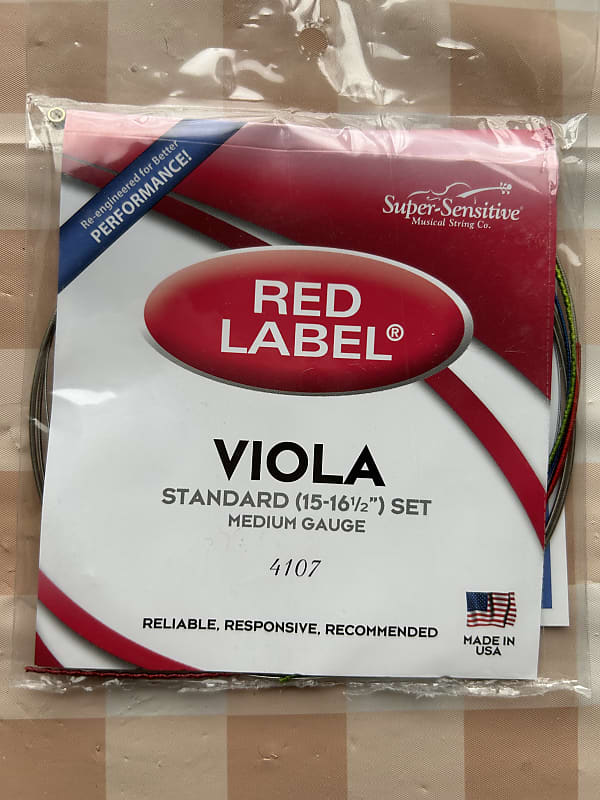 Super-Sensitive 4107 Viola String Set image 1