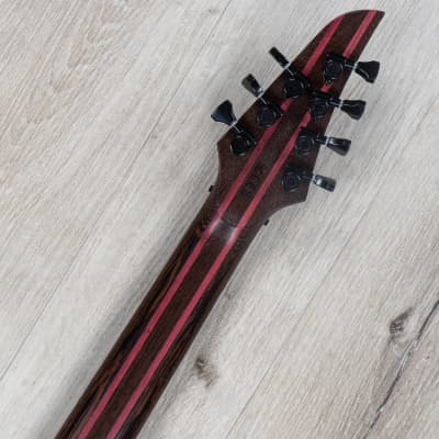 Mayones Duvell Elite Pro 7 Guitar, 7-String, Ebony, Trans Graphite Satin image 9