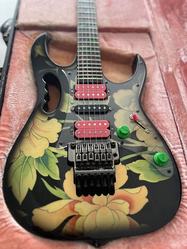 Ibanez JEM77-FP Steve Vai Signature Black Floral Pattern