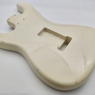 4lbs 1oz BloomDoom Nitro Lacquer Aged Relic Vintage White HSS S-Style Vintage Custom Guitar Body image 13