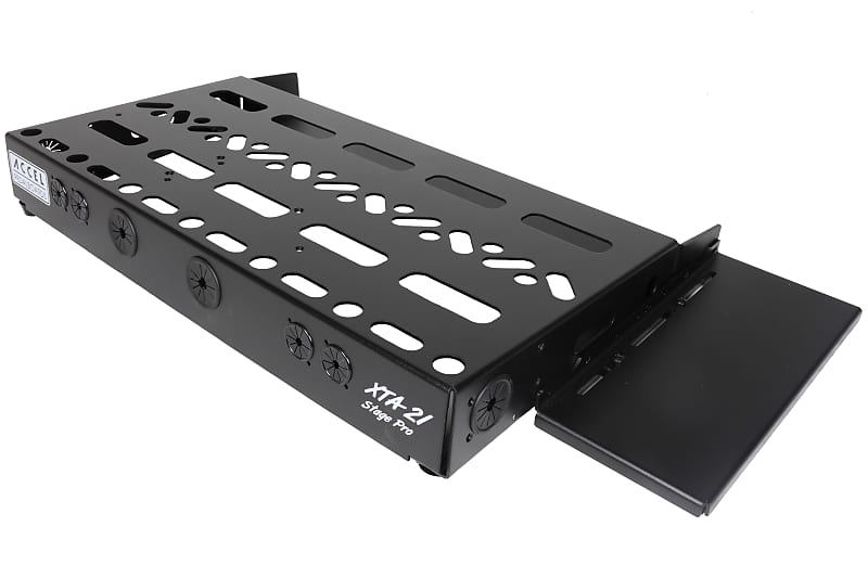 Accel XTA21 Pedal Board, 3 1/2" deep Switcher Bracket, Side Extension without Tote image 1