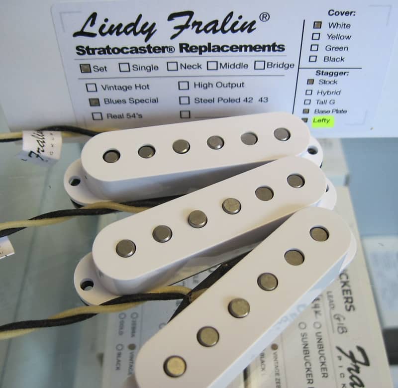 Lindy Fralin LEFT HAND Blues Special Stratocaster Pickups Set | Reverb