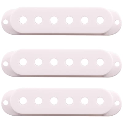 White Single Coil Pickup Covers for Fender Strat Guitar - Pack of 3 image 5