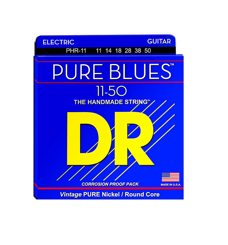 1 Set DR Strings Pure Blues PHR-11 Pure Nickel Electric Guitar Strings Heavy 11-50 image 1