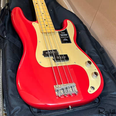Fender Vintera '50s Precision P Bass MIM 4 String Electric Bass Guitar Dakota Red image 6