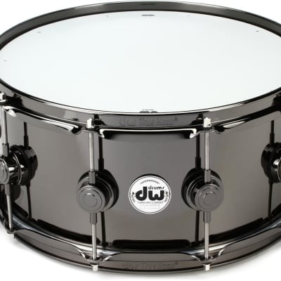 DW Collector's Series Metal Snare Drum - 6.5 x 14-inch - Black Nickel Over Brass with Black Nickel Hardware