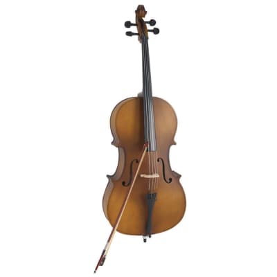 4/4 Size Matte Golden Cello +Bag+ Bow+ Rosin + Bridge+ Accessories image 6