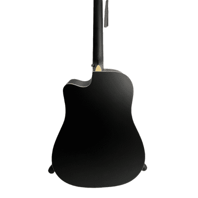 Donner Acoustic Guitar Full Size 41 Inch Solid Spruce Top Cutaway Grand Auditorium Starter Bundle Sunburst image 5