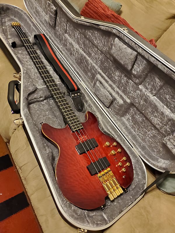 Status King Bass Paramatrix with red LEDs - Mark King Level 42