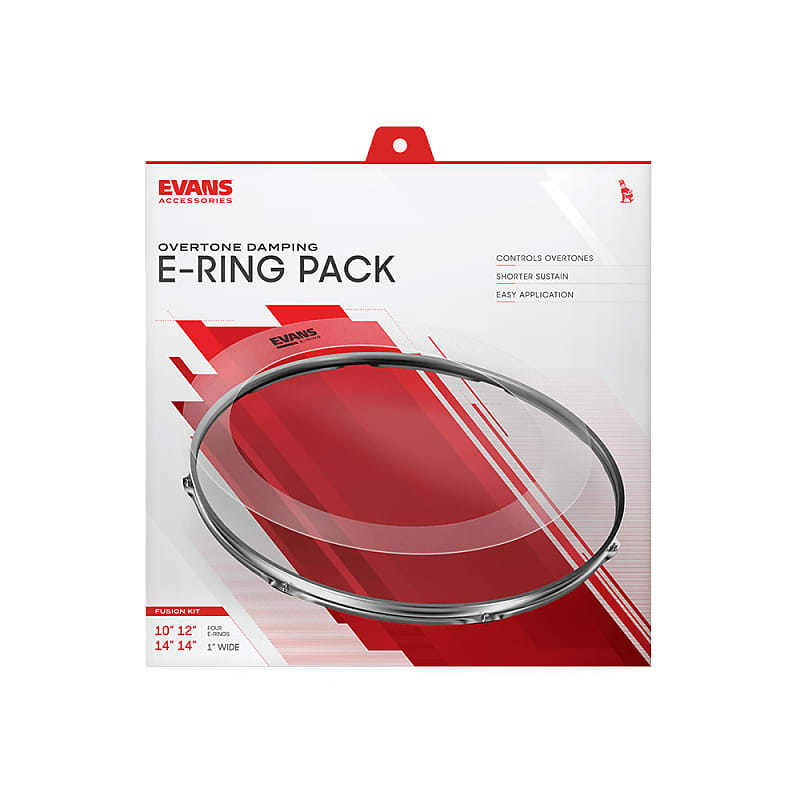 Evans E-Rings Fusion Pack (10", 12", 14") with a 14" Snare E-Ring image 1