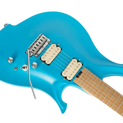 KOLOSS GT45PWH Aluminum Body Roasted Maple Neck Electric Guitar + Bag - White Satin image 15