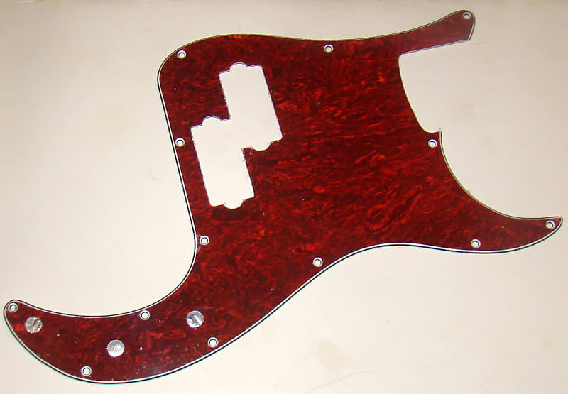 Replacement Pickguard For Fender Precision Bass - Red Tortoise Shell image 1