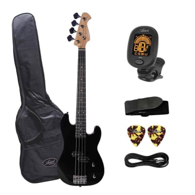 Artist APB34 Black 3/4 Size Bass Guitar w/ Accessories for sale
