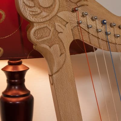 Roosebeck HP08L Parisian Harp 8-String - Lacewood w/Extra String Set & Tuning Tool image 4