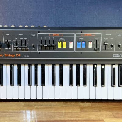 [Excellent] Roland RS-09 MKII 44-Key Organ / String Synthesizer - Black with Colored Buttons