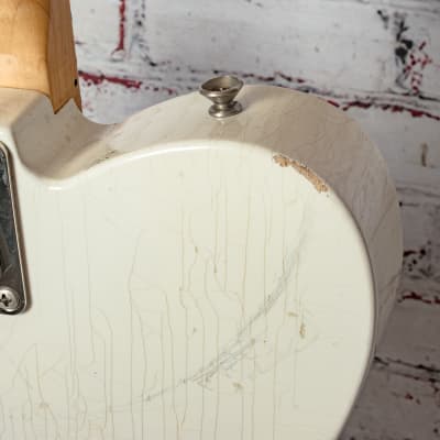 Fender 2017 Custom Shop Black Anodized Journeyman Relic Telecaster Electric Guitar, Aged Opaque White Blonde w/ Glaser B-Bender & Original Case x7975 (USED) image 18