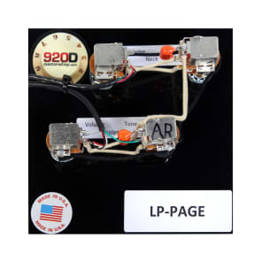 920D Custom Shop LP-Page-L Les Paul Page Wiring Harness w/ Bourns 500K Long Shaft Pots