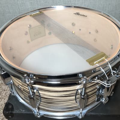 Barton Beech "Model 84" 6.5x14 Snare Drum - Zebrano Finish image 5