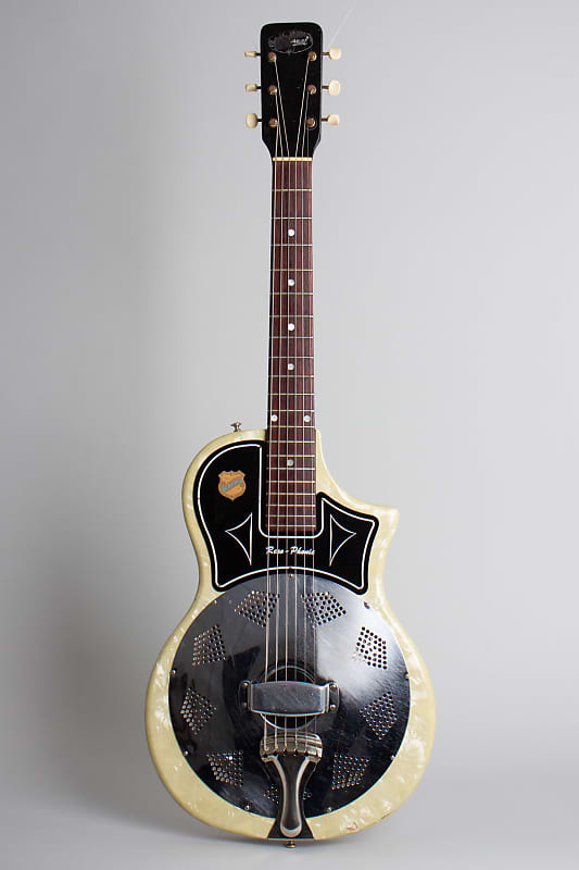 National  Reso-Phonic Resophonic Guitar (1960), ser. #T-42249, black gig bag case. image 1