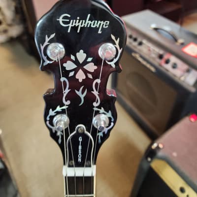 Gibson Epiphone Masterbuilt 5-String Banjo MB-250 - Original Case -Mahogany image 5
