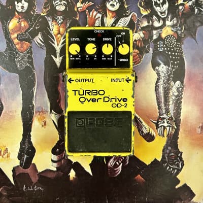 Boss OD-2 Turbo OverDrive (Black Label) 1988 - 1995 - Yellow image 2