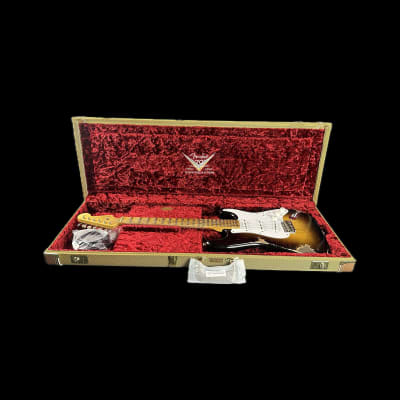 Mint Fender Custom Shop LTD 70th Anniversary 1954 Stratocaster Heavy Relic 2-Color Sunburst w/case image 13