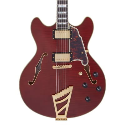 D'Angelico Excel Series DC Semi-Hollow Electric Guitar w/ USA Seymour Duncan Humbuckers & Stopbar Tailpiece image 2