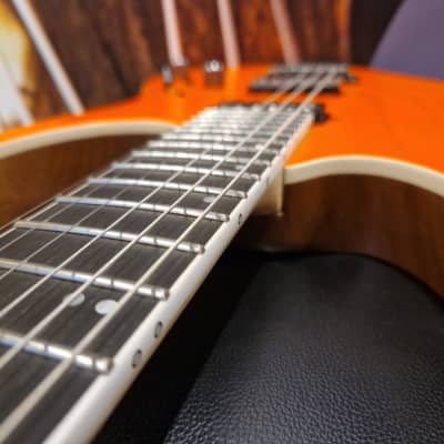 Ibanez RGR5221-TFR Prestige E-Guitar 6 String, 2021 - Transparent Fluorescent Orange + Case M20RG image 5