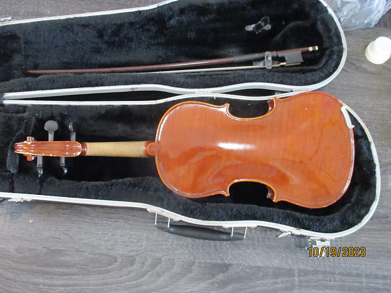 1/4 size solid wood violin with case and bow, for 5 to 7 years old