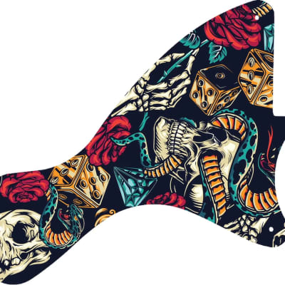 WD Custom Pickguard For Gibson 2019-Present Original Collection Les Paul Junior #GT03 Vintage Flash Tattoo Graphic