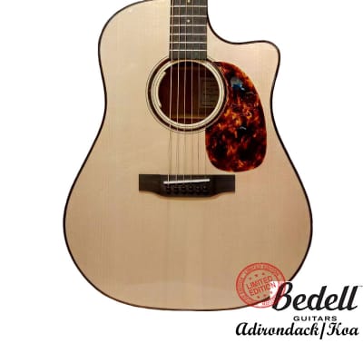 Bedell Limited Edition Dreadnought Cutaway Adirondack Spruce Figured Koa handcrafted electronics guitar image 1