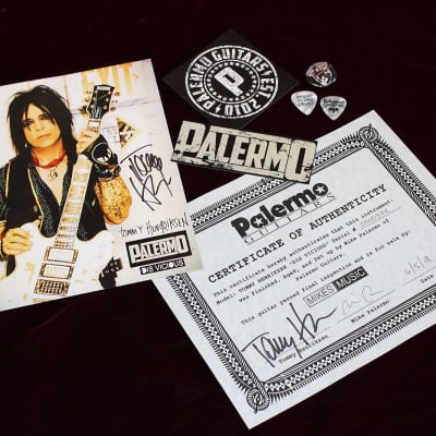 Palermo DIS VICIOUS 2018 Tommy Henriksen / Alice Cooper / Hollywood Vampires White Relic w/ 335 Case imagen 9